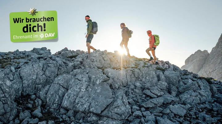 Kampagnenmotiv: Ehrenamtliche Unterstützung beim DAV - Imagefoto | © DAV /Julian Rohn