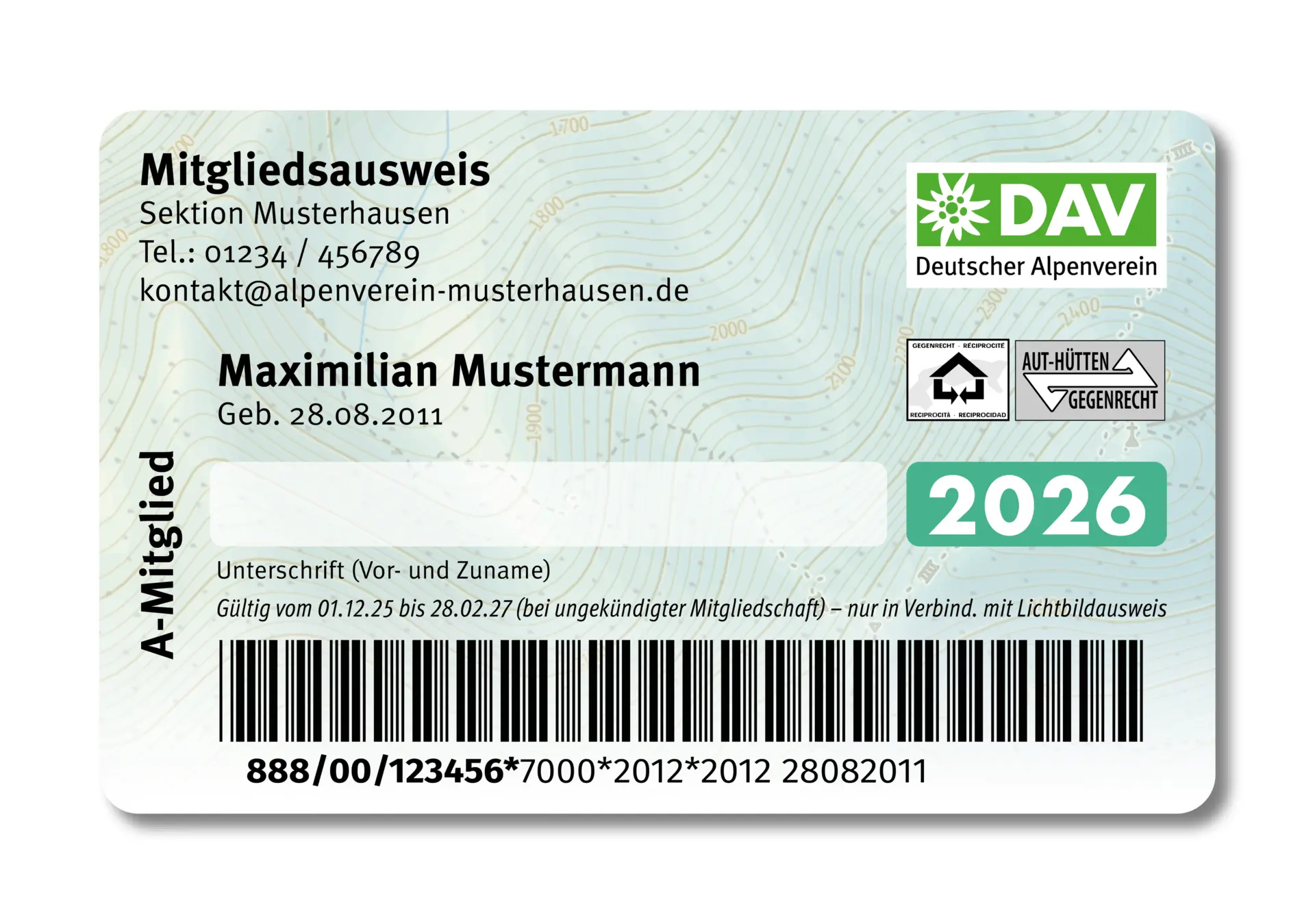 Der DAV Mitgliedsausweis | © DAV